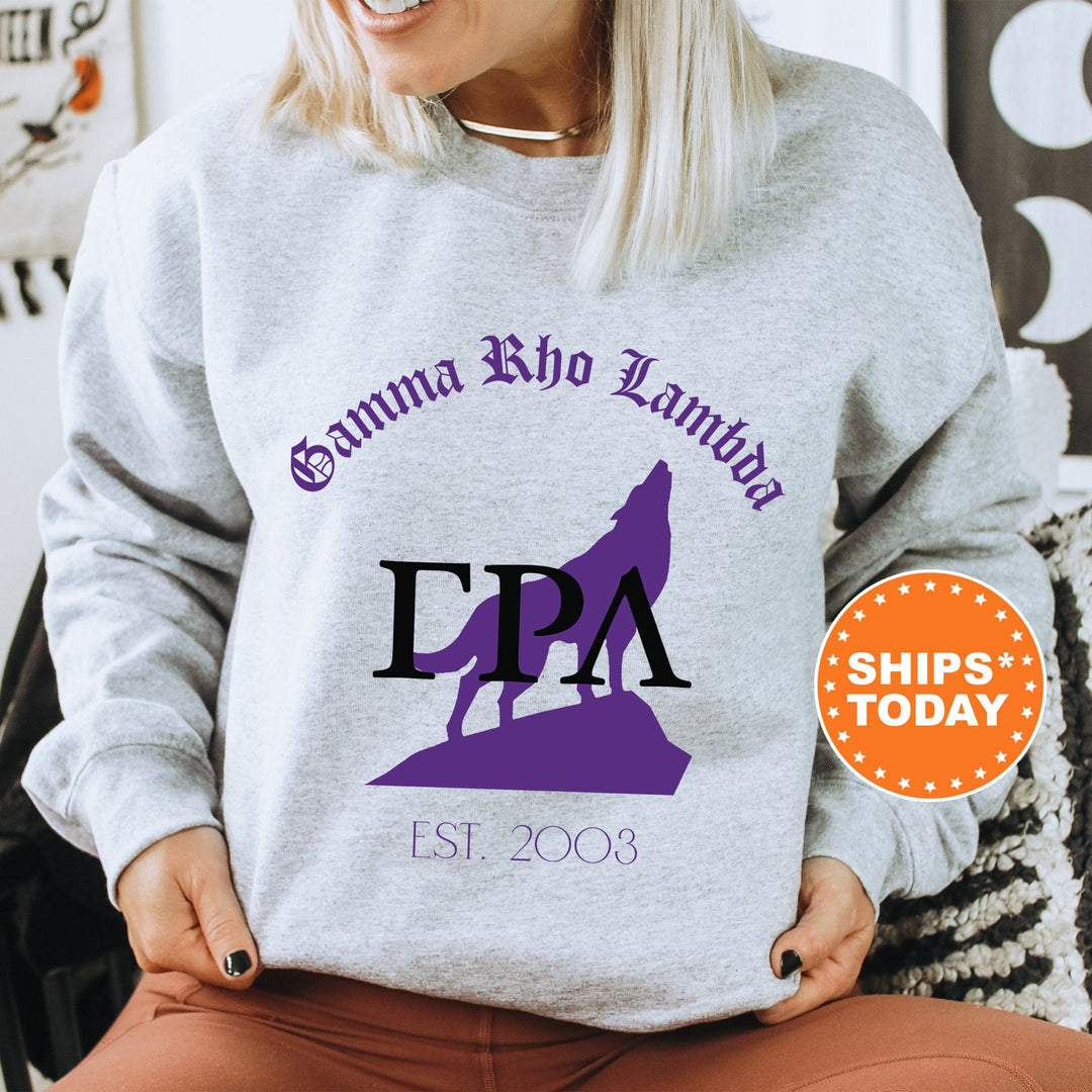 Gamma Rho Lambda Royal Crest Sorority Sweatshirt | Gamma Rho Lambda Sweatshirt | Sorority Crewneck | Greek Life Apparel