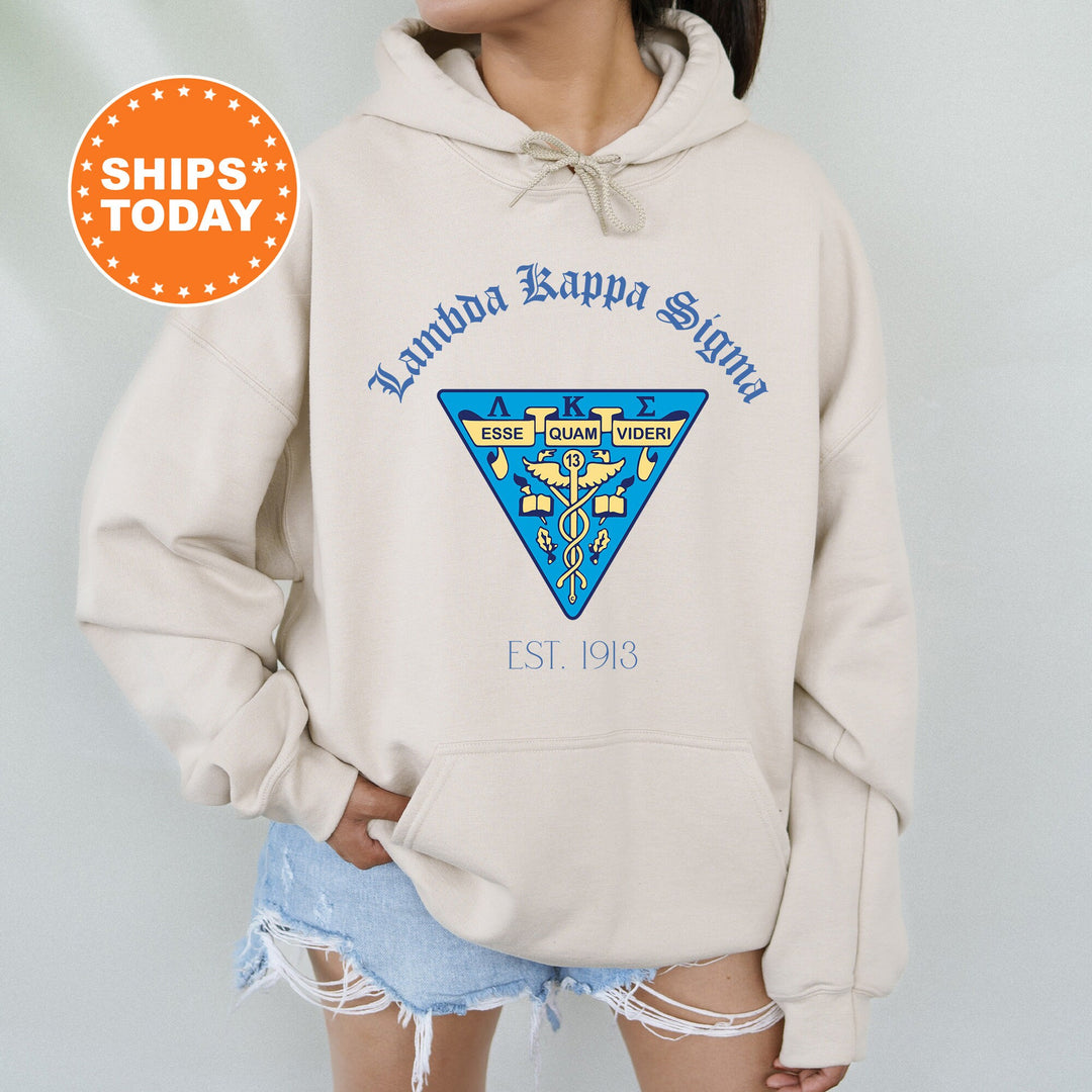 Lambda Kappa Sigma Royal Crest Sorority Sweatshirt | Lambda Kappa Sigma Sweatshirt | LKS Crewneck Sweatshirt | Sorority Gift