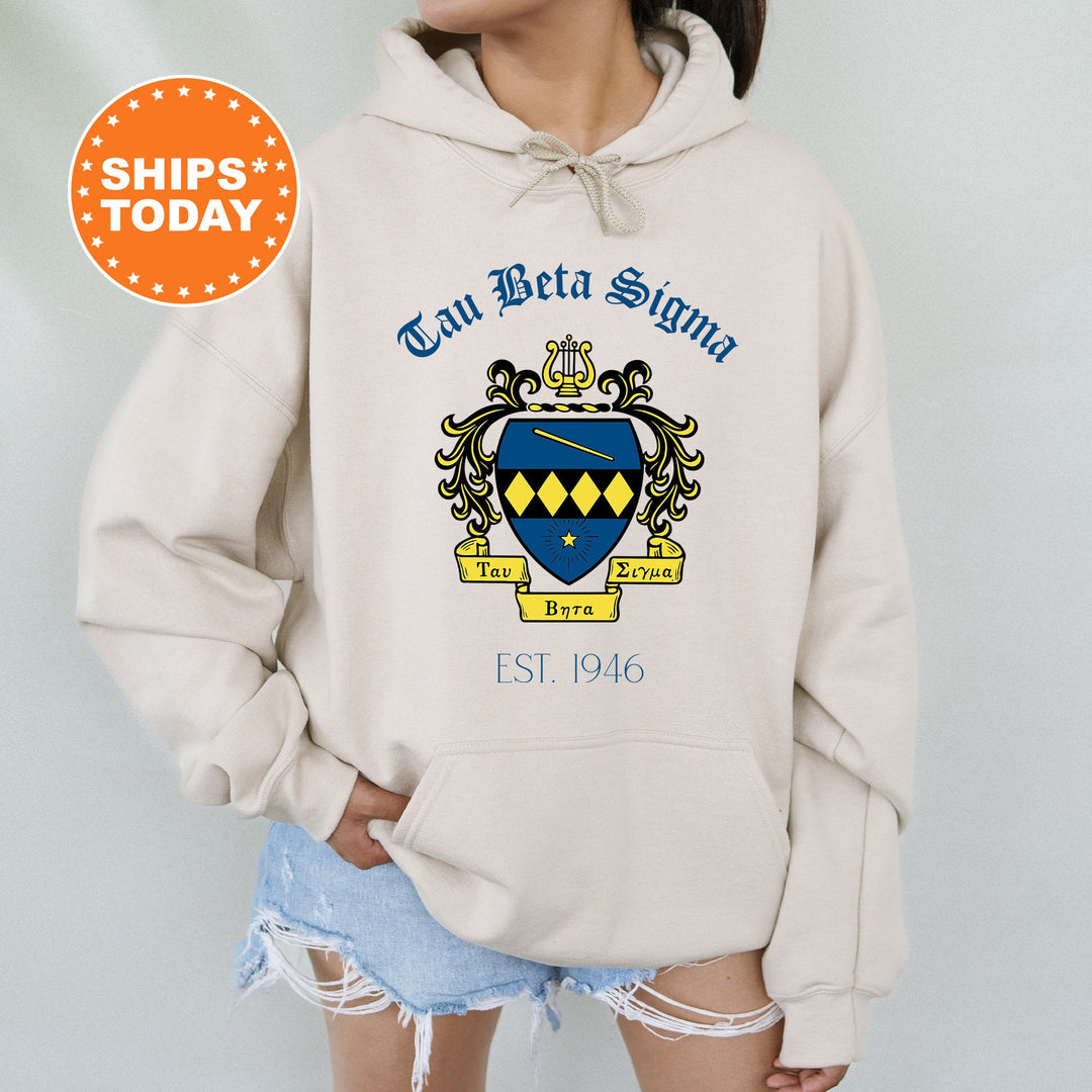Tau Beta Sigma Royal Crest Sorority Sweatshirt | Tau Beta Sigma Sweatshirt | Sorority Crewneck | Greek Life Apparel | Sorority Gift 14862g