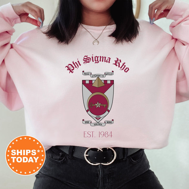Phi Sigma Rho Royal Crest Sorority Sweatshirt | Phi Rho Sweatshirt | Sorority Crewneck | Greek Life Apparel | Sorority Gift