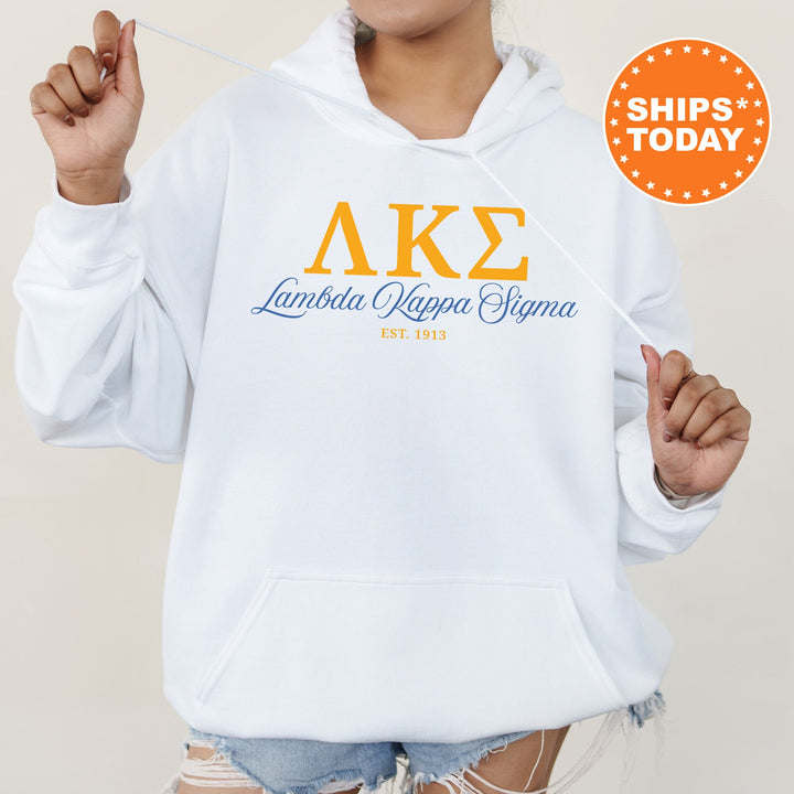 Lambda Kappa Sigma Script Sisters Sorority Sweatshirt | Lambda Kappa Sigma Sweatshirt | LKS Greek Letters | Sorority Letters _ 14827g