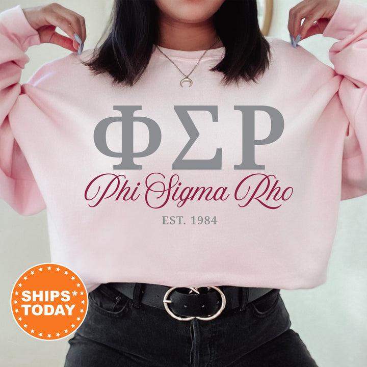 Phi Sigma Rho Script Sisters Sorority Sweatshirt | Phi Rho Sweatshirt | Greek Letters | Sorority Letters | Sorority Gift _ 14832g