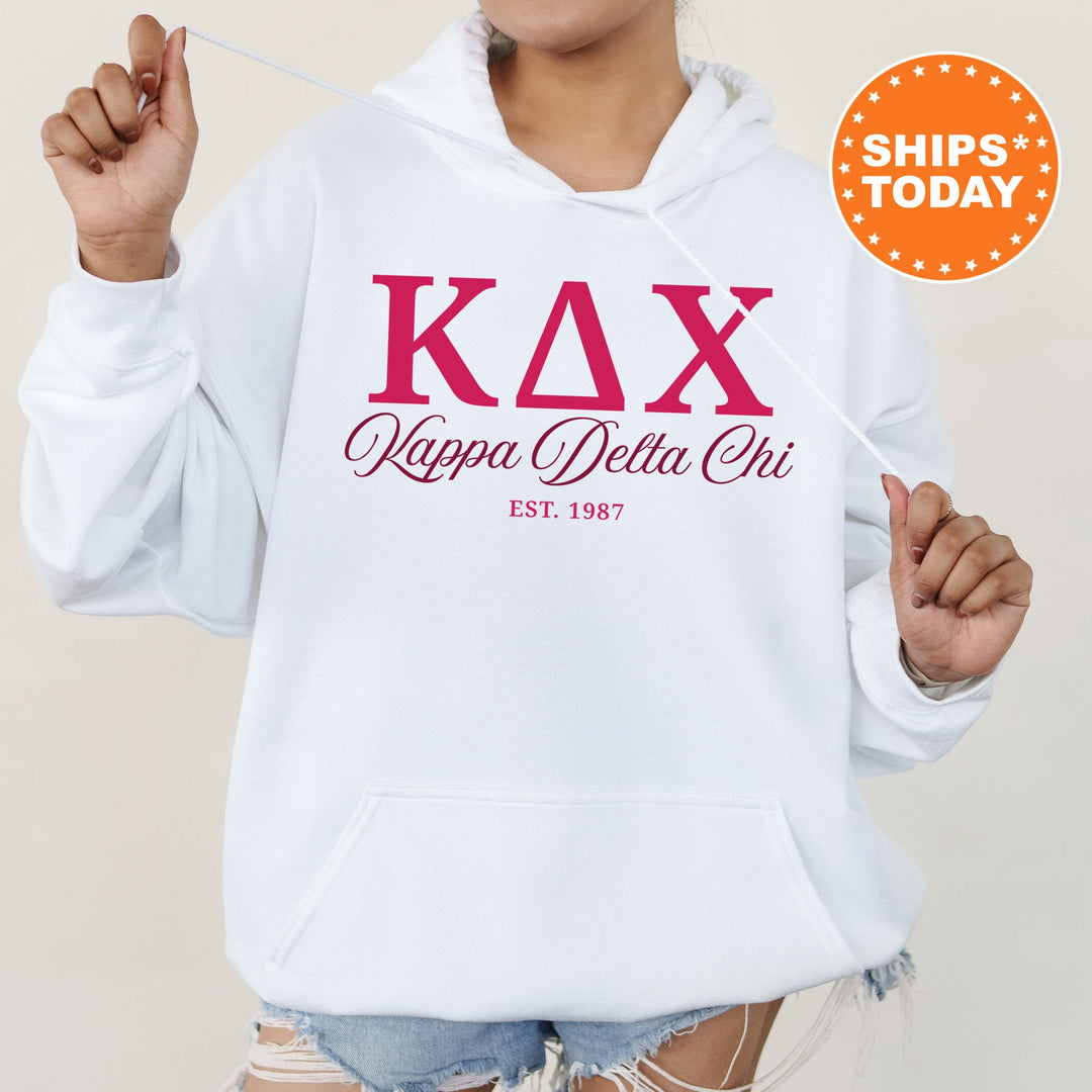 Kappa Delta Chi Script Sisters Sorority Sweatshirt | KDChi Sweatshirt | Greek Letters | Sorority Letters | Sorority Gift _ 14825g
