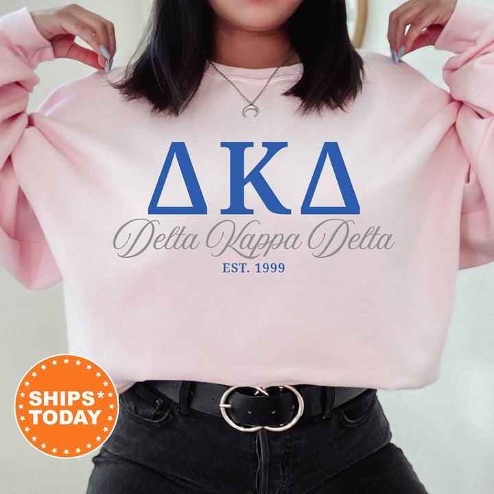 Delta Kappa Delta Script Sisters Sorority Sweatshirt | Delta Kappa Delta Sweatshirt | DKD Greek Letters Crewneck | Sorority Letters _ 14819g