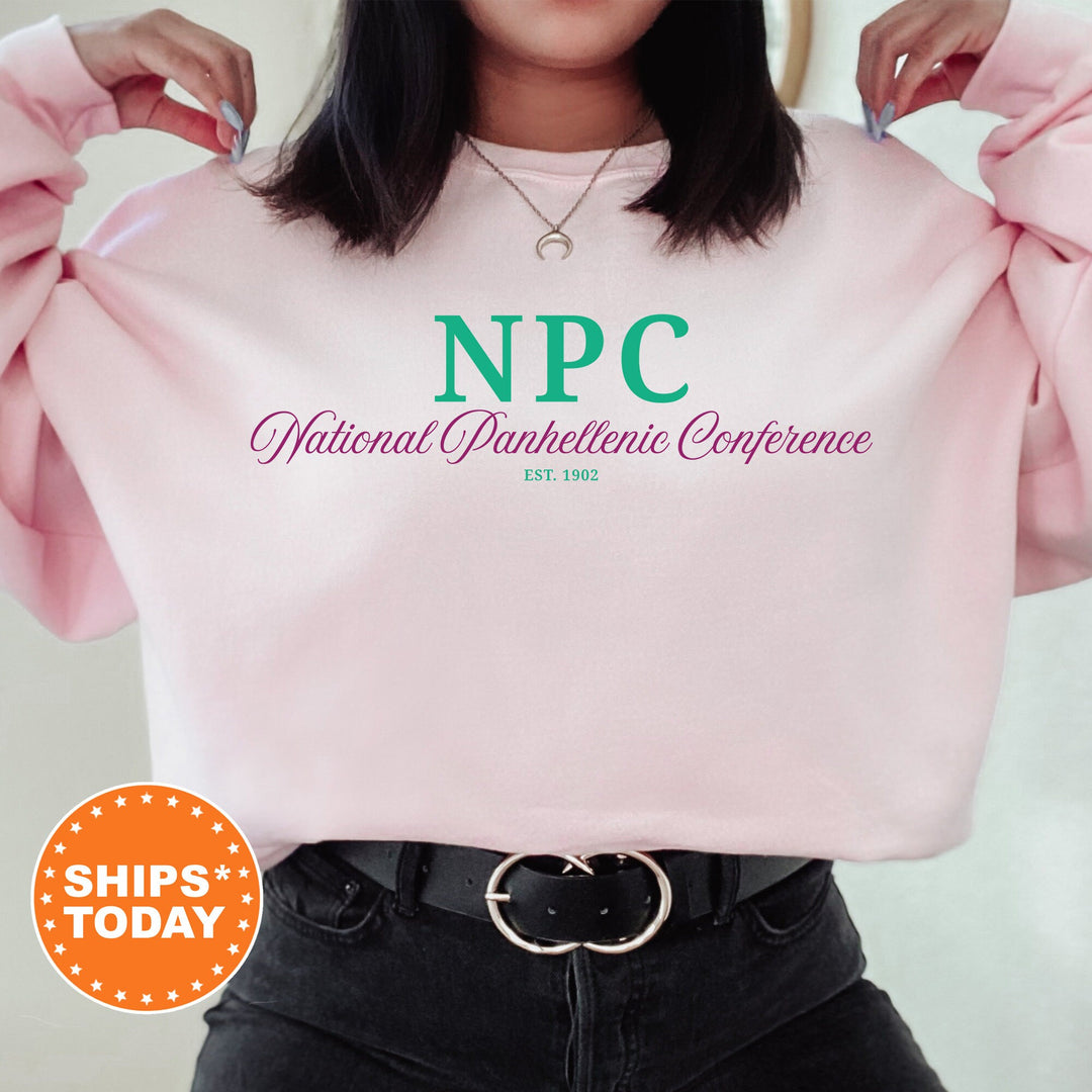 National Panhellenic Conference Script Sisters Sorority Sweatshirt | NPC Sweatshirt | Greek Letters Crewneck | Greek Sweatshirt _ 14841g