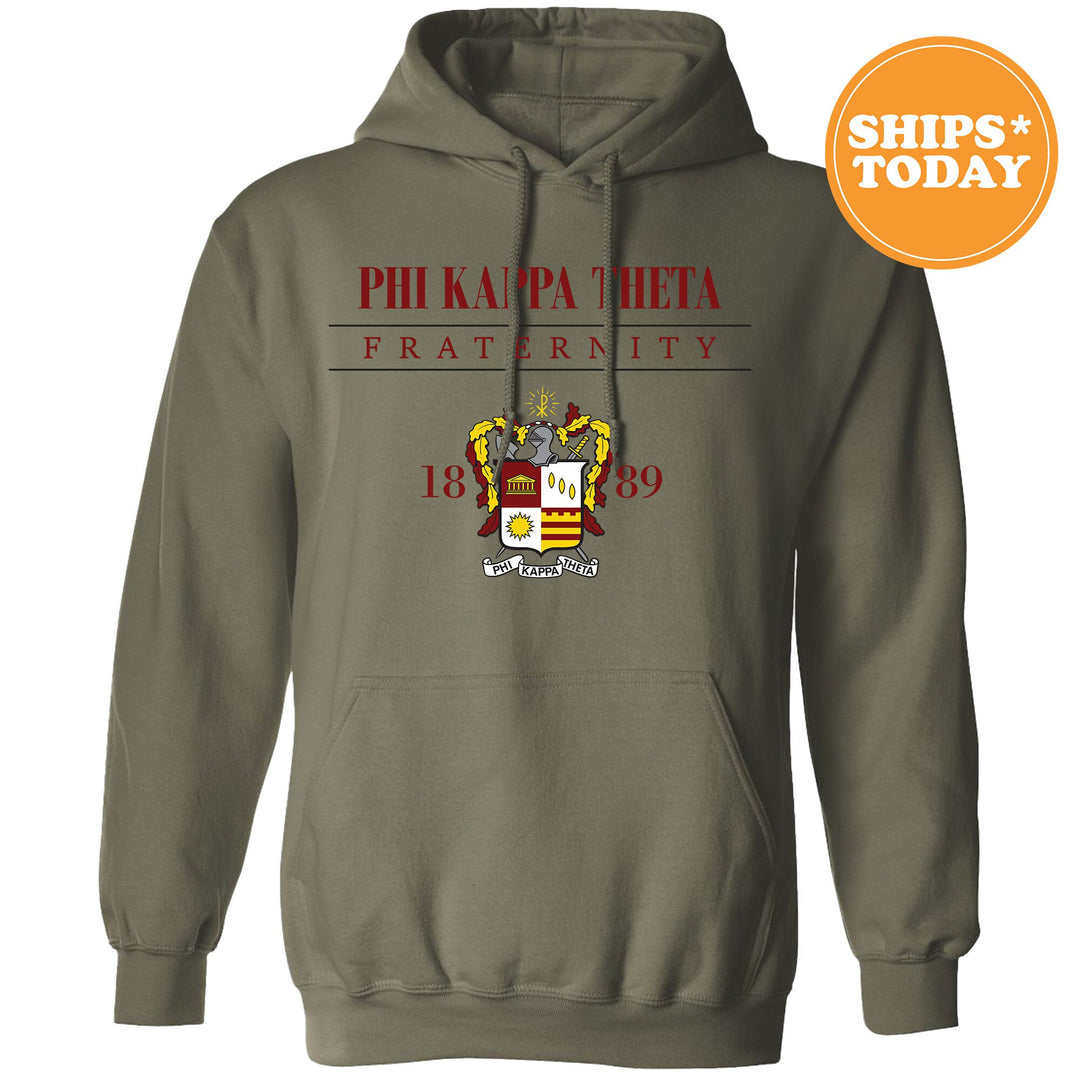 a hoodie with a picture of a coat of arms on it