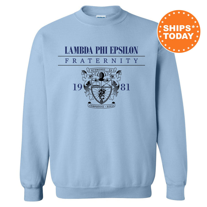 a light blue sweatshirt with the name of a person on it