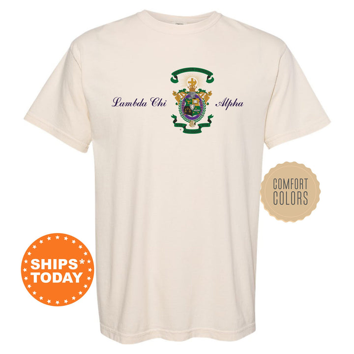 Lambda Chi Alpha Noble Seal Fraternity T-Shirt | Lambda Chi Fraternity Crest Shirt | Rush Comfort Colors Tee | Fraternity Gift _ 9790g