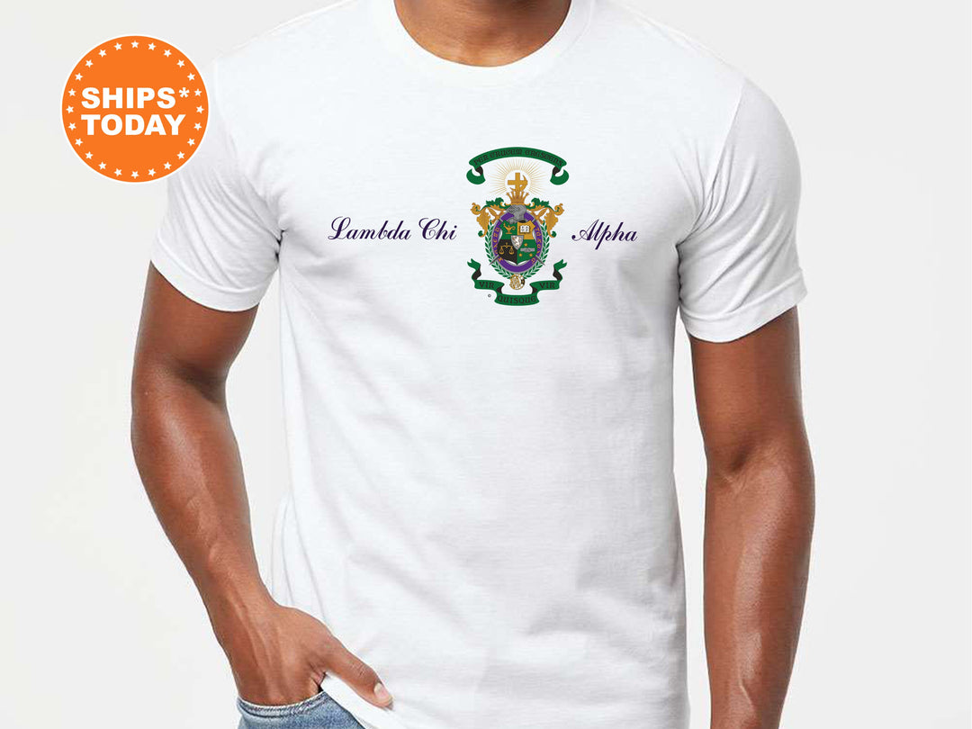 Lambda Chi Alpha Noble Seal Fraternity T-Shirt | Lambda Chi Fraternity Crest Shirt | Rush Comfort Colors Tee | Fraternity Gift _ 9790g