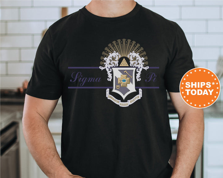 Sigma Pi Noble Seal Fraternity T-Shirt | Sigma Pi Fraternity Crest Shirt | Rush Pledge Comfort Colors Tee | Fraternity Gift _ 9803g