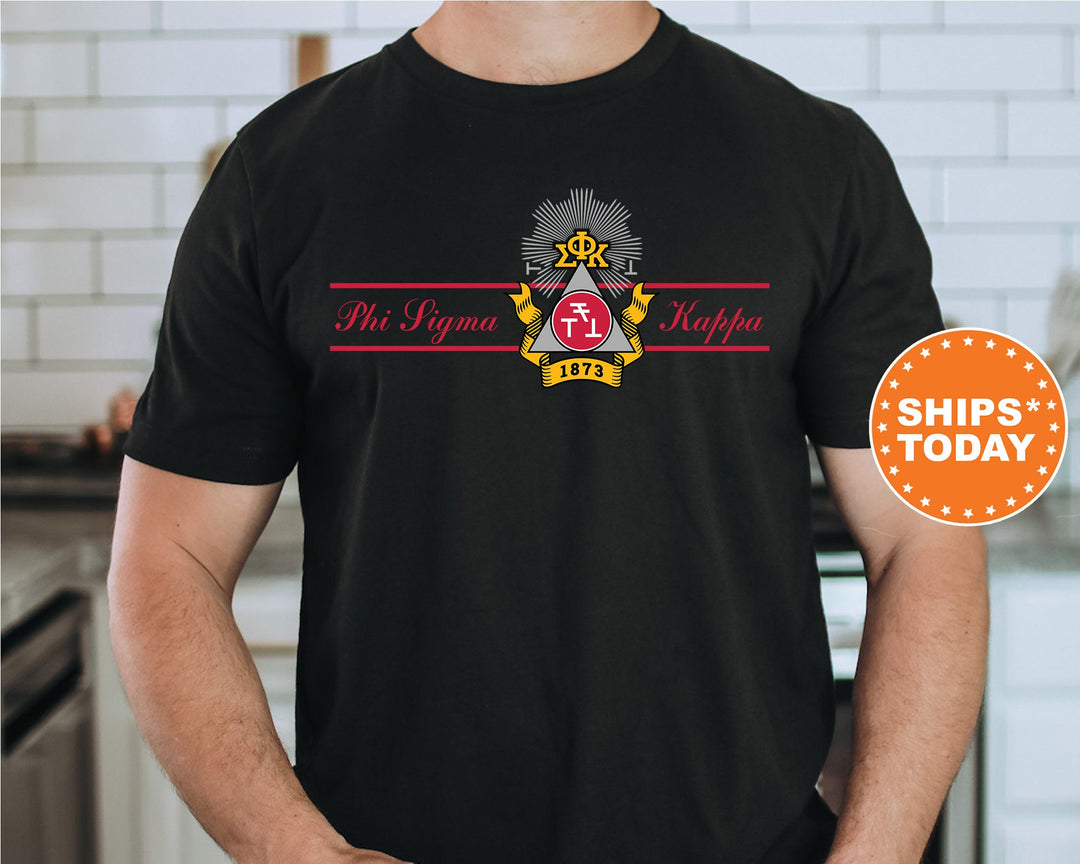 Phi Sigma Kappa Noble Seal Fraternity T-Shirt | Phi Sig Fraternity Crest Shirt | Rush Pledge Comfort Colors Tee | Fraternity Gift _ 9795g