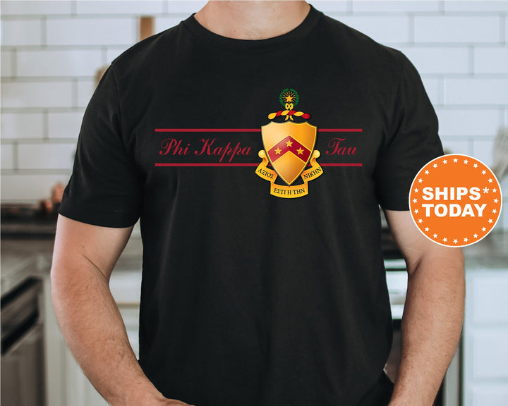 Phi Kappa Tau Noble Seal Fraternity T-Shirt | Phi Tau Fraternity Crest Shirt | Rush Pledge Comfort Colors Tee | Fraternity Gift _ 9794g