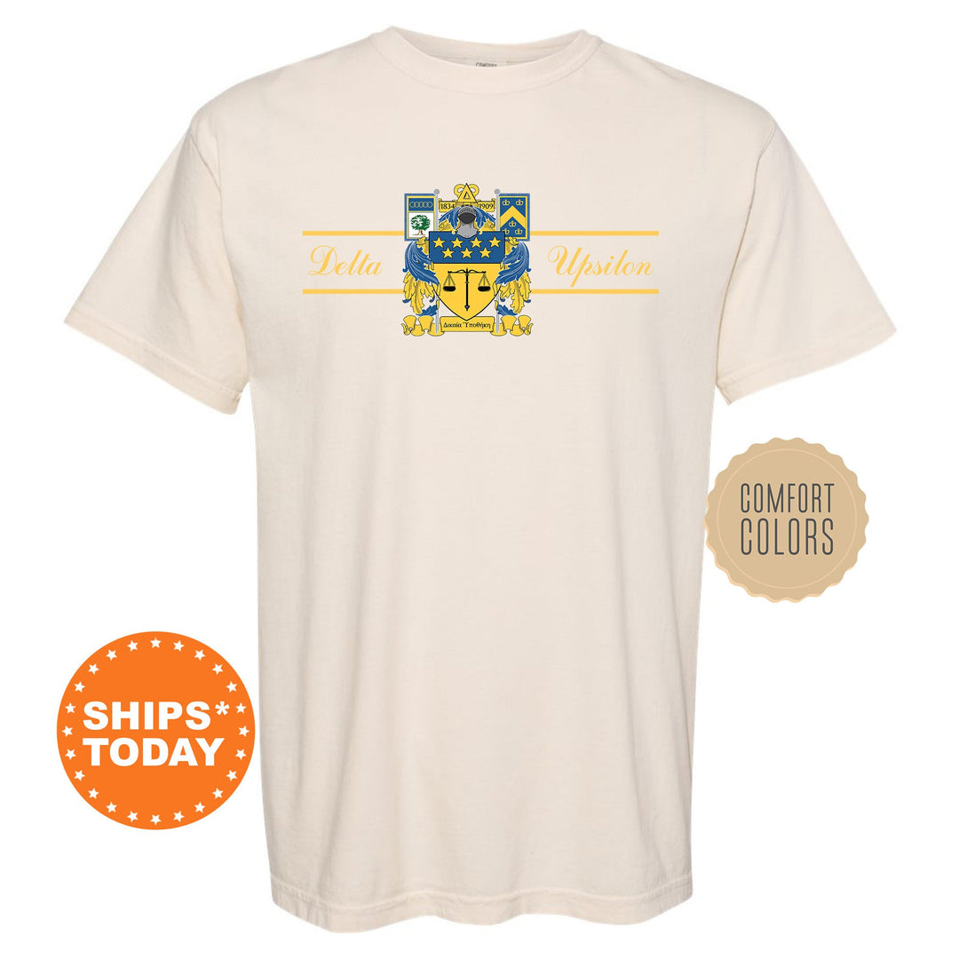 Delta Upsilon Noble Seal Fraternity T-Shirt | DU Fraternity Crest Shirt | Rush Pledge Comfort Colors Tee | Fraternity Gift _ 9787g