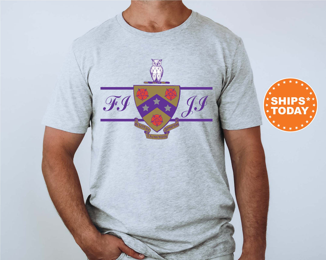 FIJI Noble Seal Fraternity T-Shirt | Phi Gamma Delta Fraternity Crest Shirt | Rush Pledge Comfort Colors Tee | FIJI Fraternity Gift _ 9792g