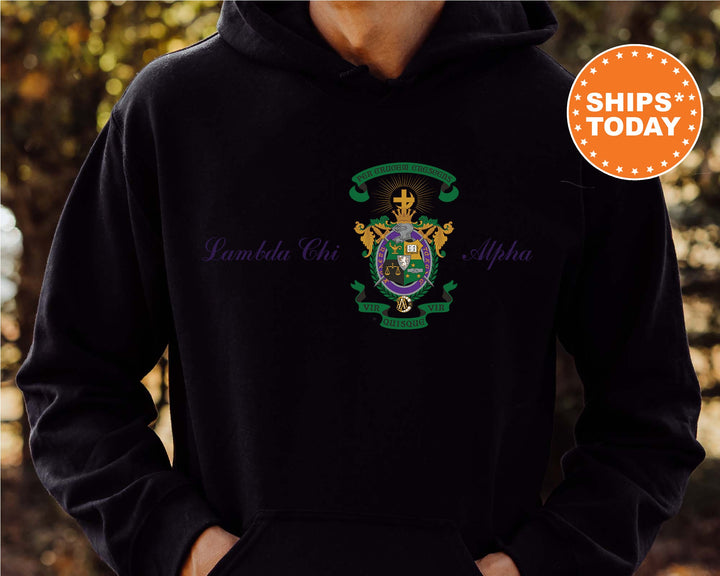 Lambda Chi Alpha Noble Seal Fraternity Sweatshirt | Lambda Chi Fraternity Crest | New Pledge Gift | College Crewneck | Greek Apparel _ 9790g