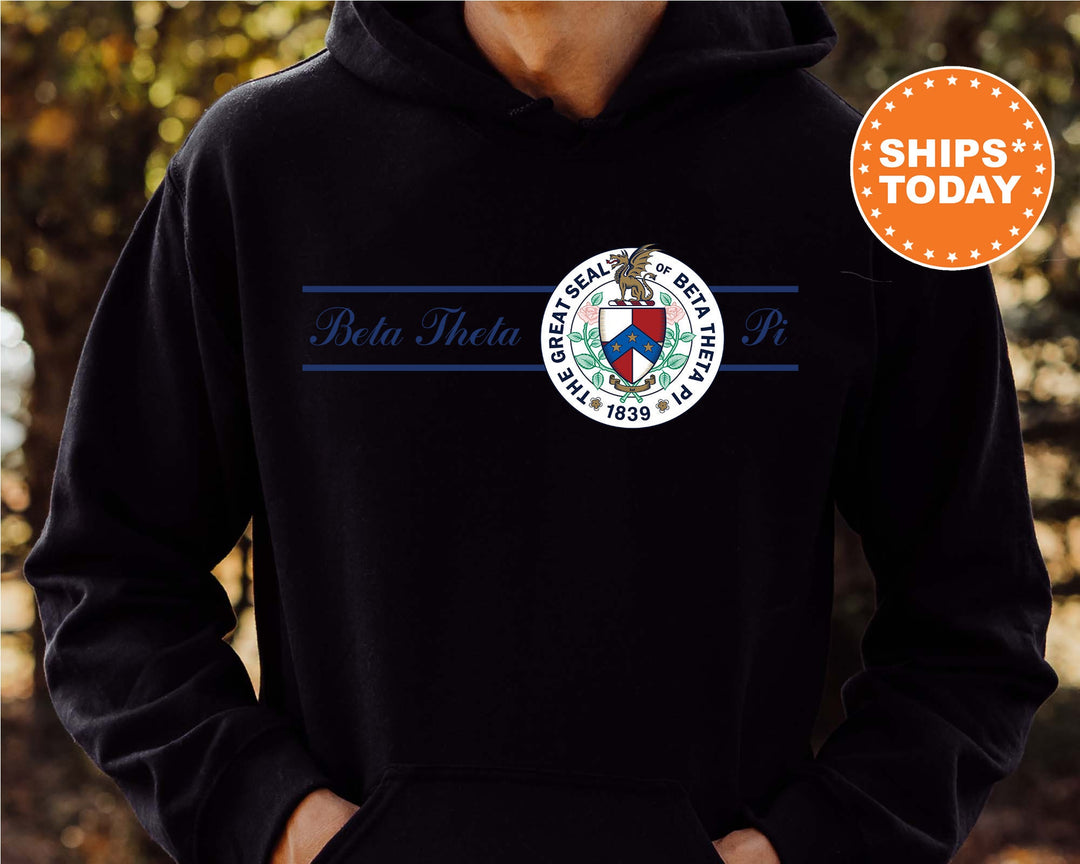 Beta Theta Pi Noble Seal Fraternity Sweatshirt | Beta Fraternity Crest | Rush Pledge Gift | College Crewneck | Greek Apparel _ 9782g
