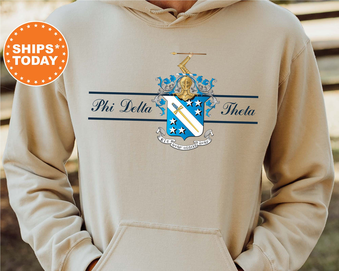 Phi Delta Theta Noble Seal Fraternity Sweatshirt | Phi Delt Fraternity Crest | Rush Pledge Gift | College Crewneck | Greek Apparel _ 9791g