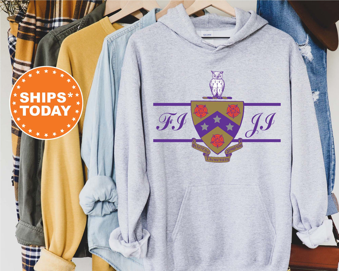 FIJI Noble Seal Fraternity Sweatshirt | Phi Gamma Delta Fraternity Crest | Rush Pledge Gift | College Crewneck | Greek Apparel _ 9792g