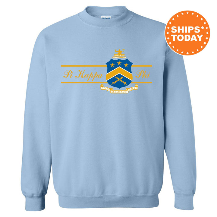 Pi Kappa Phi Noble Seal Fraternity Sweatshirt | Pi Kapp Fraternity Crest | Rush Pledge Gift | College Crewneck | Greek Apparel _ 9797g