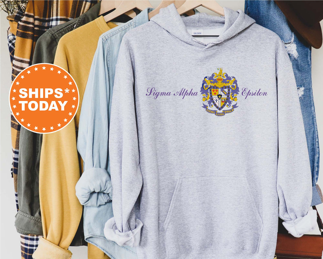 Sigma Alpha Epsilon Noble Seal Fraternity Sweatshirt | SAE Fraternity Crest | Rush Pledge Gift | College Crewneck | Greek Apparel _ 9798g