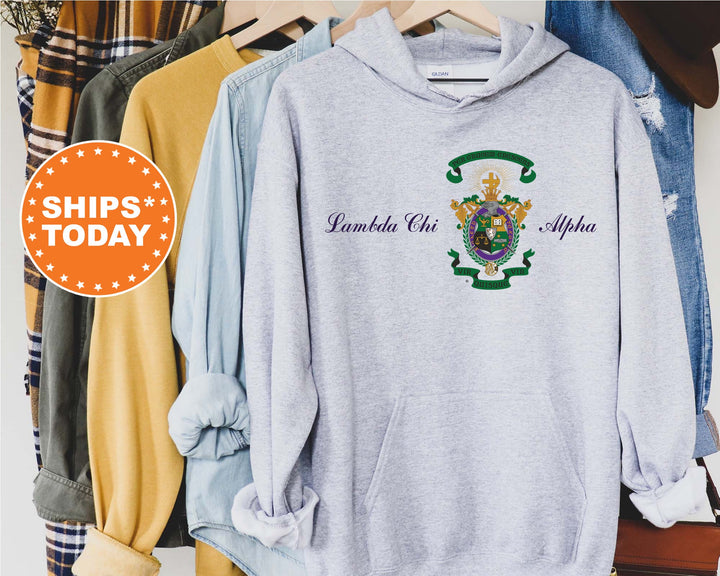Lambda Chi Alpha Noble Seal Fraternity Sweatshirt | Lambda Chi Fraternity Crest | New Pledge Gift | College Crewneck | Greek Apparel _ 9790g