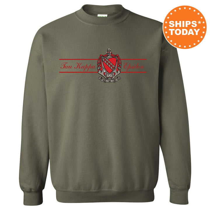 Tau Kappa Epsilon Noble Seal Fraternity Sweatshirt | TKE Fraternity Crest | Rush Pledge Gift | College Crewneck | Greek Apparel _ 9805g