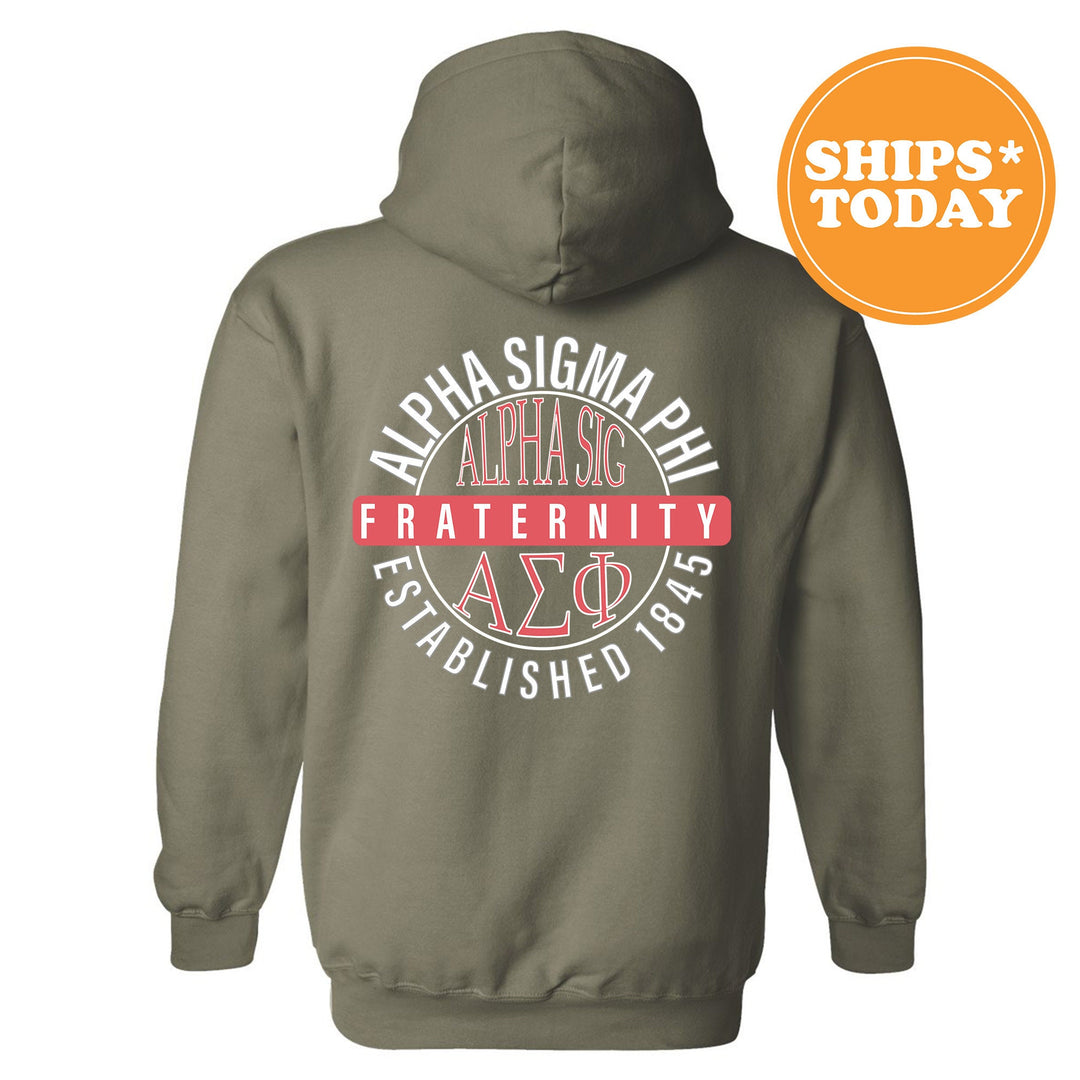 Alpha Sigma Phi Fraternal Peaks Fraternity Sweatshirt | Alpha Sig Greek Sweatshirt | Fraternity Bid Day Gift | College Apparel