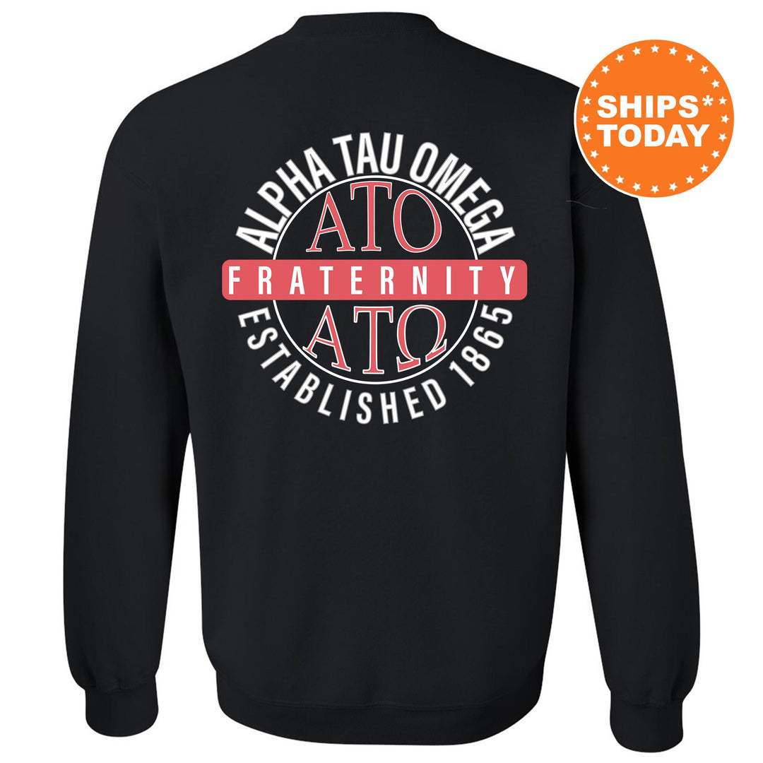 Alpha Tau Omega Fraternal Peaks Fraternity Sweatshirt | ATO Greek Sweatshirt | Fraternity Bid Day Gift | College Apparel