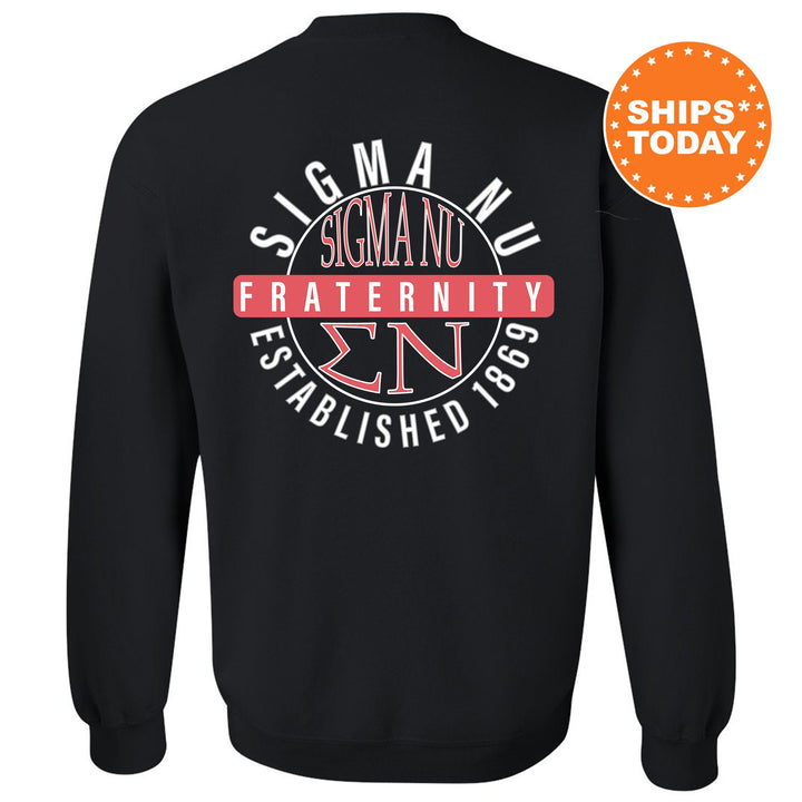Sigma Nu Fraternal Peaks Fraternity Sweatshirt | Sigma Nu Greek Sweatshirt | Fraternity Bid Day Gift | College Apparel