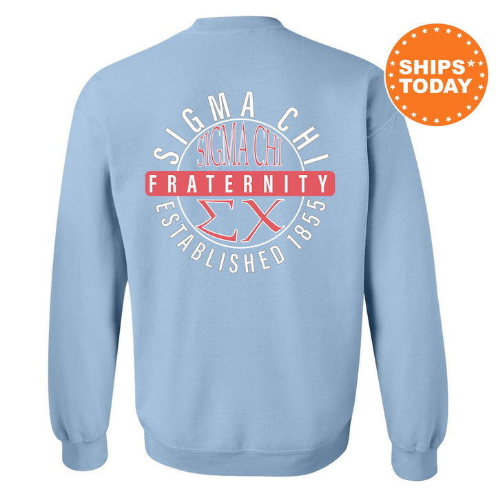Sigma Chi Fraternal Peaks Fraternity Sweatshirt | Sigma Chi Greek Sweatshirt | Fraternity Bid Day Gift | College Apparel