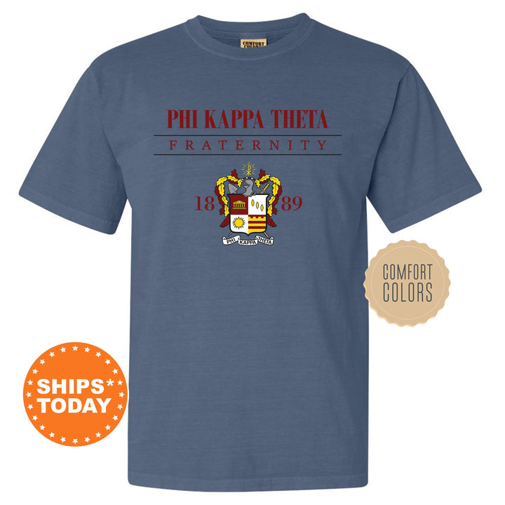 Phi Kappa Theta Crest Chronicles Fraternity T-Shirt | Phi Kap Shirt | Comfort Colors Tee | Fraternity Gift | Men College Shirt | Greek Life _ 15527g