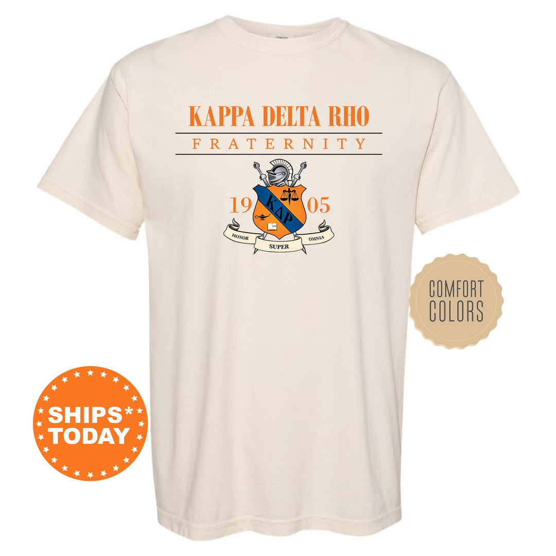 a white t - shirt with the words kapa delta rio fraternity printed on it