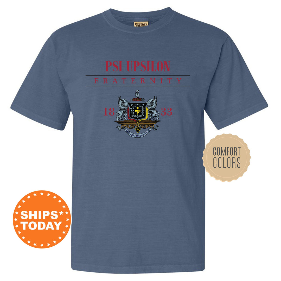 a blue t - shirt with the words phi phi phi phi phi phi phi phi