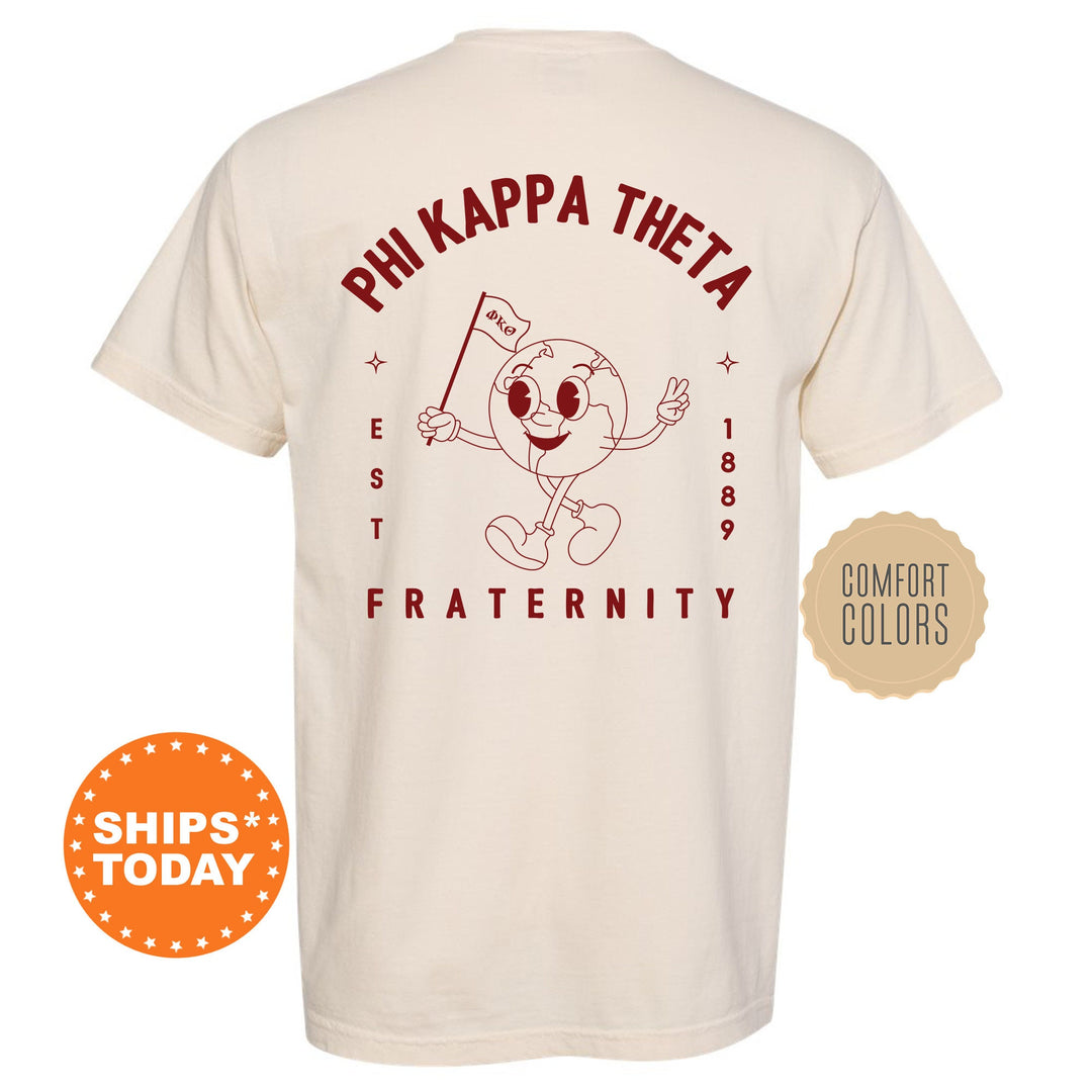 Phi Kappa Theta World Flag Fraternity T-Shirt | Phi Kap Shirt | Comfort Colors Tee | Fraternity Gift | Greek Life Apparel _ 15589g