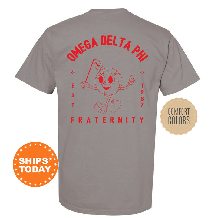 Omega Delta Phi World Flag Fraternity T-Shirt | Omega Delta Phi Shirt | ODPhi Comfort Colors Tee | Fraternity Gift | Greek Apparel _ 15587g