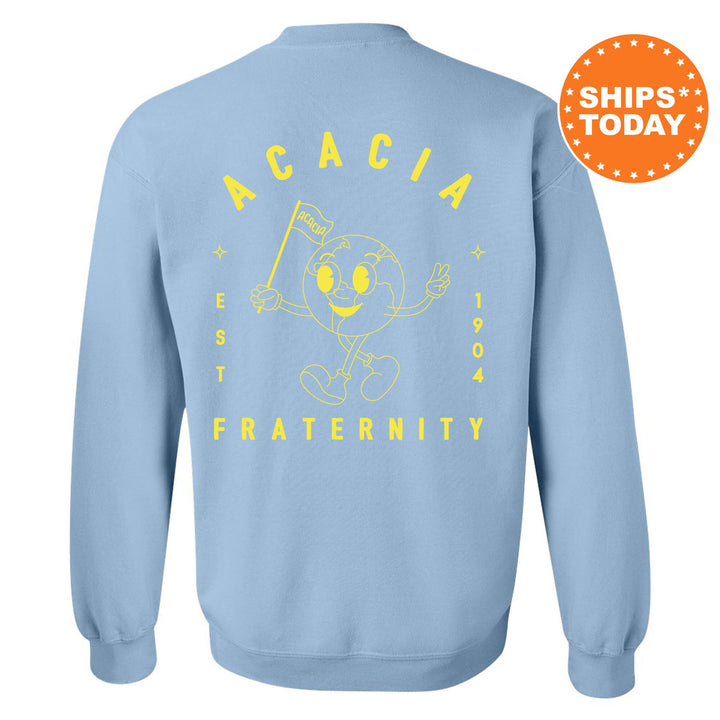 Acacia World Flag Fraternity Sweatshirt | Acacia Sweatshirt | Fraternity Crewneck | College Greek Apparel | Fraternity Gift _ 15571g