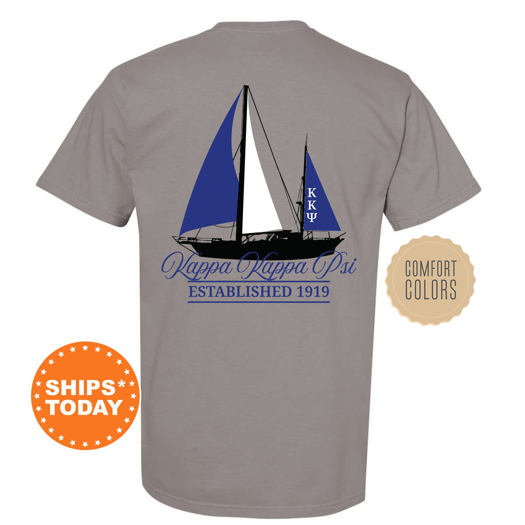 Kappa Kappa Psi Black Boat Fraternity T-Shirt | Kappa Kappa Psi Shirt | KKPsi Comfort Colors Tee | Fraternity Gift | Rush Shirt _ 15613g