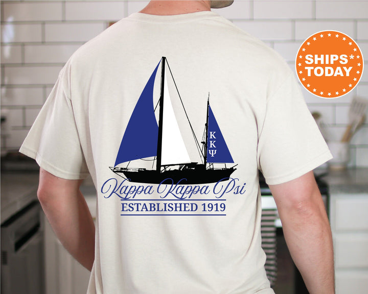 Kappa Kappa Psi Black Boat Fraternity T-Shirt | Kappa Kappa Psi Shirt | KKPsi Comfort Colors Tee | Fraternity Gift | Rush Shirt _ 15613g