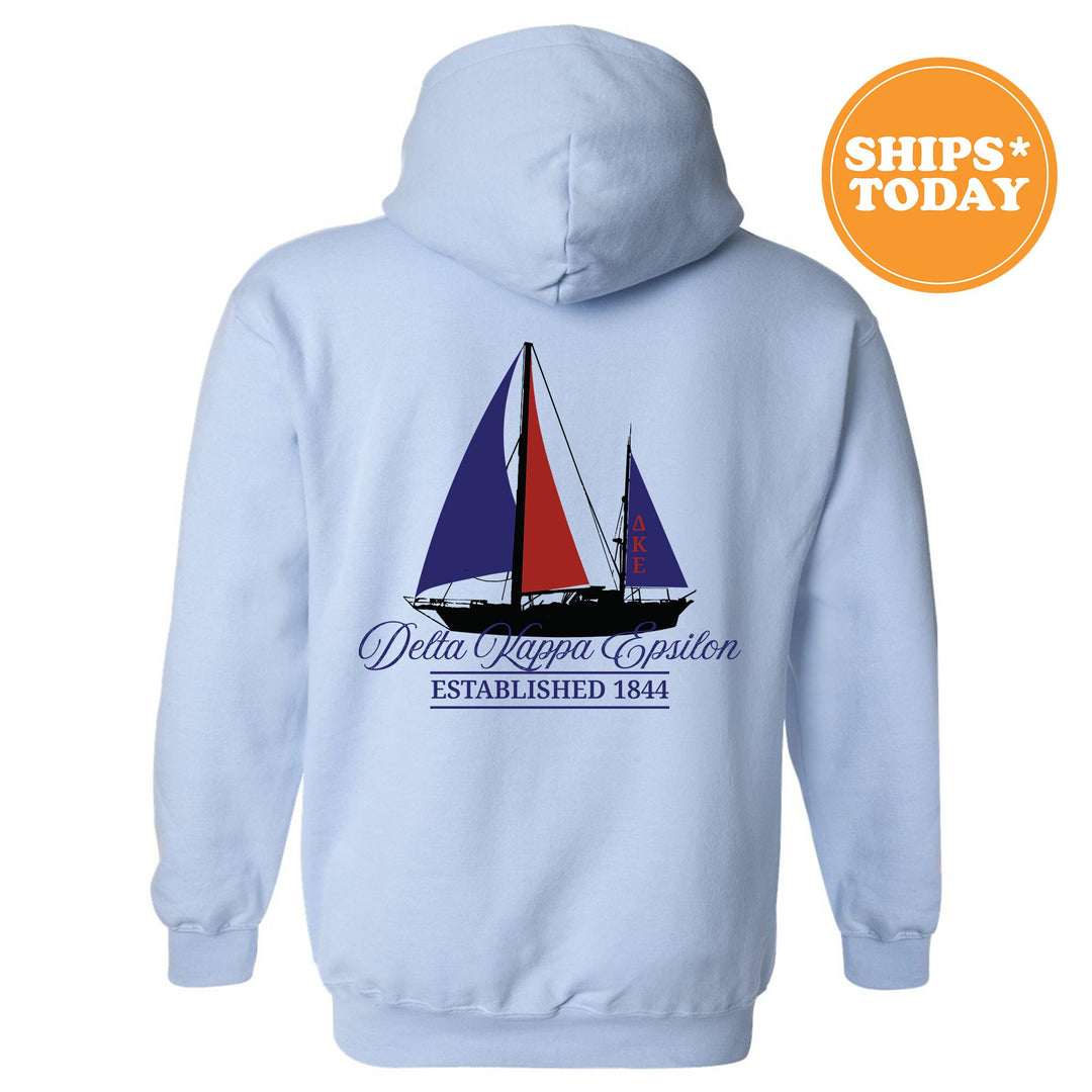 Delta Kappa Epsilon Black Boat Fraternity Sweatshirt | DKE Sweatshirt | Fraternity Crewneck | Bid Day Gift | Custom Greek Apparel _ 15609g