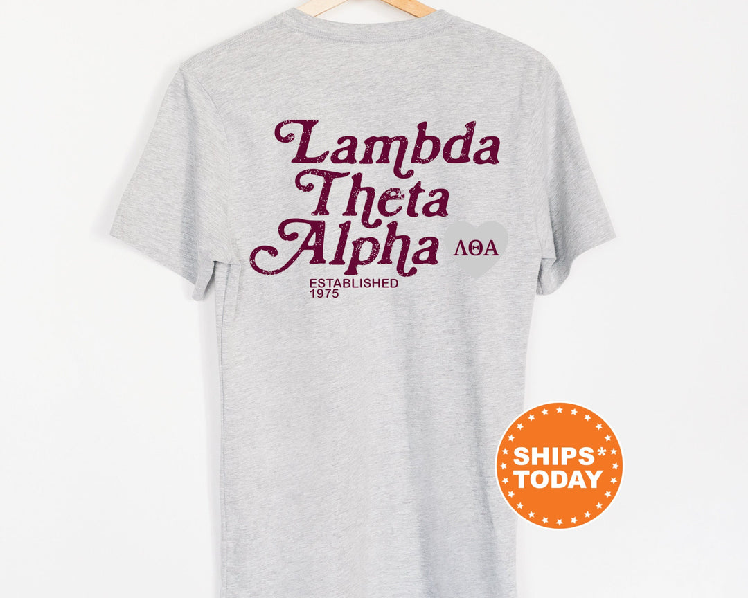 a t - shirt with the words lambda, thea, and ahha