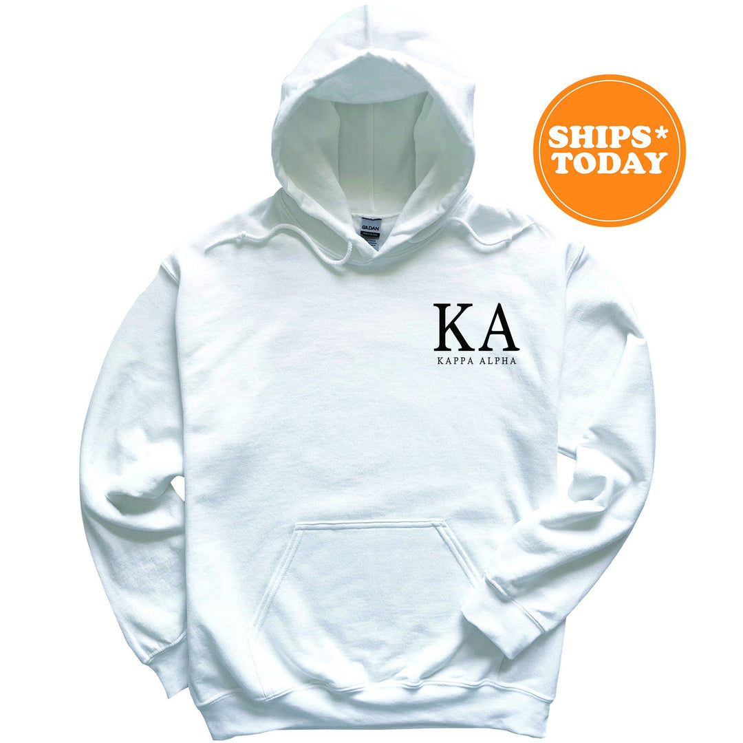 Kappa Alpha Order Bonded Letters Fraternity Sweatshirt | Kappa Alpha Left Pocket Crewneck | KA Greek Letters | Men Sweatshirt _ 17945g