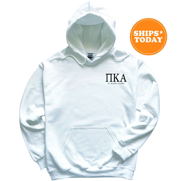 Pi Kappa Alpha Bonded Letters Fraternity Sweatshirt | PIKE Left Pocket Crewneck | Greek Letters | Men Sweatshirt | College Apparel _ 17952g