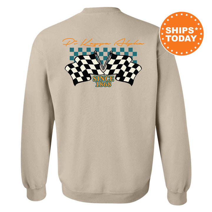 Pi Kappa Alpha Race Banner Fraternity Sweatshirt | PIKE Crewneck Sweatshirt | New Pledge Gift | Rush Sweatshirt | College Crewneck