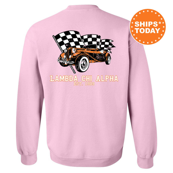 Lambda Chi Alpha Racer Fraternity Sweatshirt | Lambda Chi Greek Sweatshirt | Fraternity Bid Day Gift | College Apparel | Men Sweatshirt
