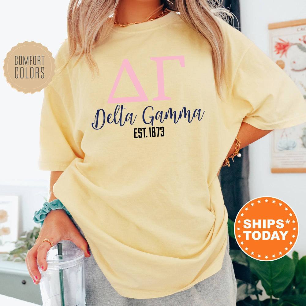 a woman wearing a t - shirt that says delta garma