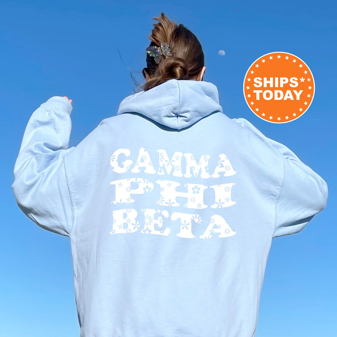 Gamma Phi Beta White Floral Sorority Sweatshirt | Gamma Phi Floral Crewneck | Big Little Reveal Gift | Bid Day Basket | Sorority Merch