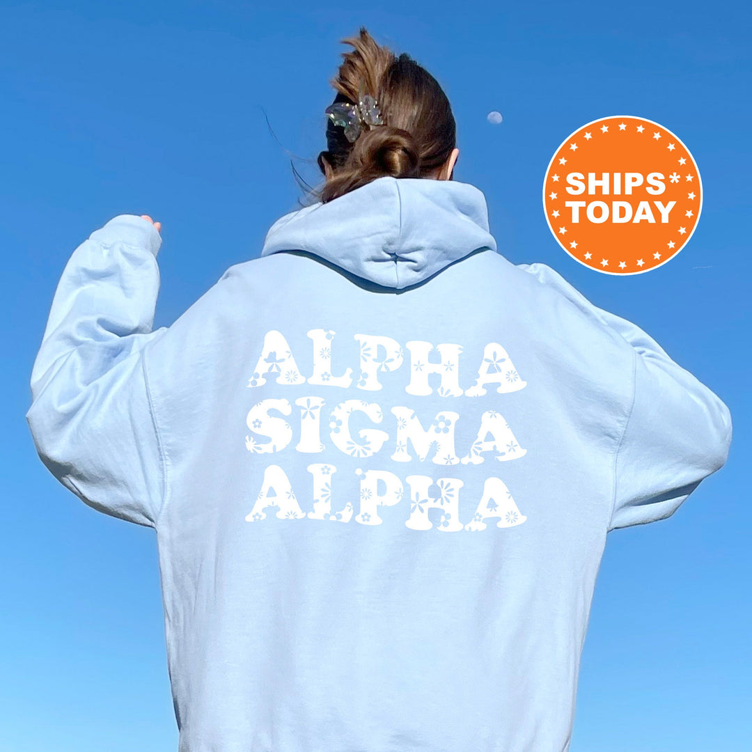 Alpha Sigma Alpha White Floral Sorority Sweatshirt | ASA Floral Crewneck | Big Little Sorority Reveal Gift | Bid Day Basket | Sorority Merch