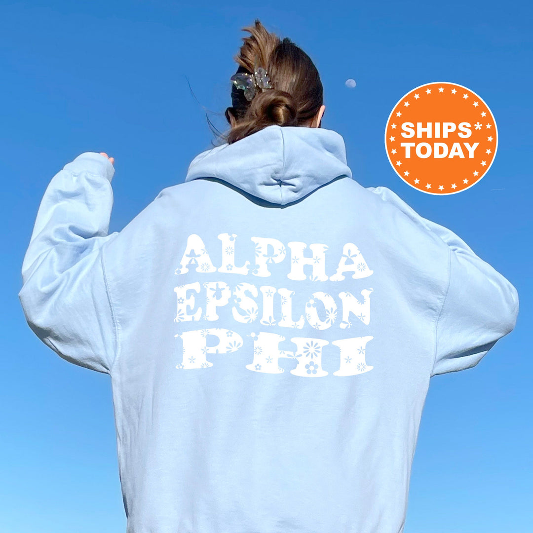 Alpha Epsilon Phi White Floral Sorority Sweatshirt | AEPHI Floral Crewneck | Big Little Reveal Gift | Bid Day Basket | Sorority Merch