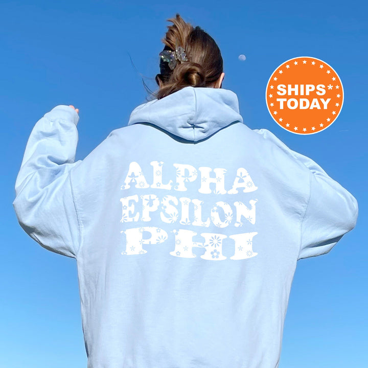 Alpha Epsilon Phi White Floral Sorority Sweatshirt | AEPHI Floral Crewneck | Big Little Reveal Gift | Bid Day Basket | Sorority Merch