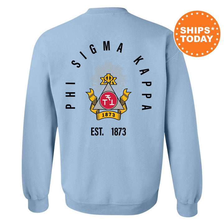 Phi Sigma Kappa Iconic Symbol Fraternity Sweatshirt | Phi Sig Greek Apparel | Fraternity Bid Day Gift | Men Crewneck | College Sweatshirt
